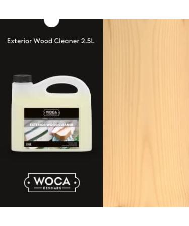 WOCA Denmark Exterior Wood Cleaner 2.5L - Best for Decks Siding & Furniture | Removes Dirt & Green Growth - International Shipping Available - Buy Online on GoSupps.com