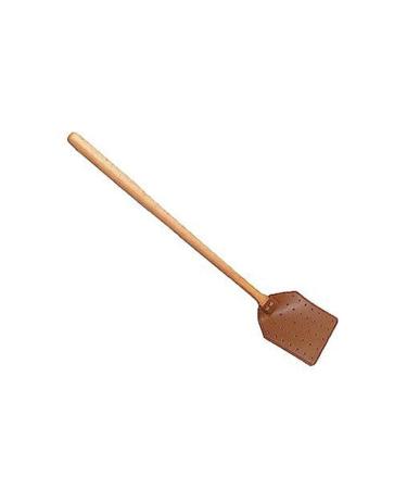Lizusidtsy PU Leather Fly Swatter Heavy Duty Manual Fly Swatter with Wood Handle Leather Fly Swatter for Indoor and Outdoor Reusable