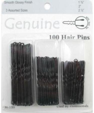 Genuine 3 Assorted Sizes Hair Pins 100-Pack Assorted 100 pack
