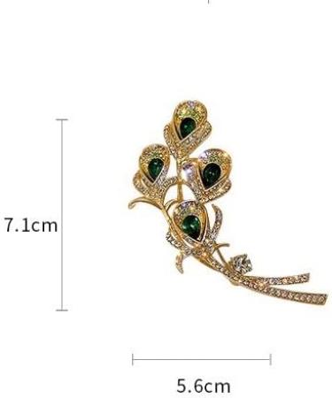 Brooch Brooches for Women Ajojewel Golden Calla Lily Flower Brooch Green Crystal Women Brooches Pins Costume Jewelry Wholesale Fashion Gift Items Brooch Pins for Women - Buy Online on GoSupps.com
