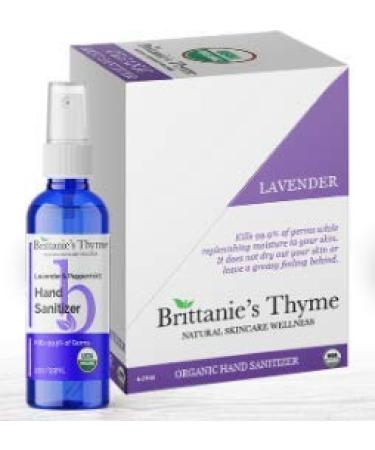 Organic Travel Hand Sanitizer Spray 2 oz - 6 Pack | Lavender Scented | Vitamin E Aloe Moisturizing | Non Greasy Formula - Buy Online on GoSupps.com