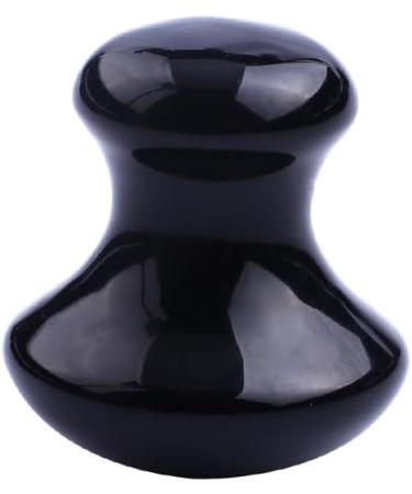 Shop 1 Pc Mushroom Jade Gua Sha Facial Tool - Black Jade Roller for Face Lift & Wrinkle Removal | Relaxing Massage Knobs for Women Spa - Buy Online on GoSupps.com