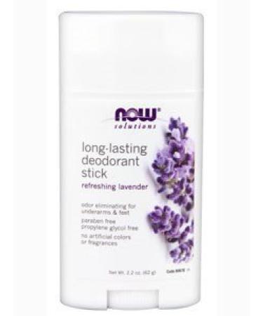 Now Foods Solutions Long-Lasting Deodorant Stick Refreshing Lavender 2.2 oz (62 g)
