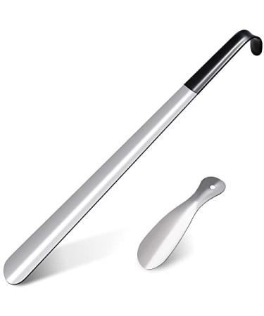 BOOMIBOO 2 Pcs Shoe Horn, 16.5 Inch Long Shoe Horn for Home Use, 7.5 Inch Shoe Horn for Travelling, Perfect Combination.