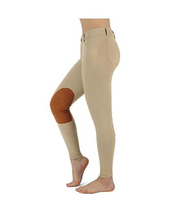 beroy Horse Riding -Pants Women Equestrian-Breeches - Ladies Training Horseback Riding Tights Full Seat Silicone Pockets 01khaki Small