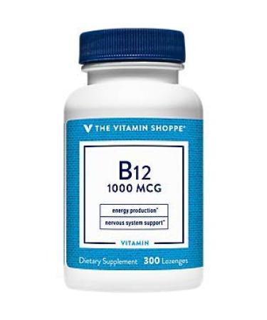 Vitamin B12 1 000mcg Supports Energy Production Once Daily Dietary Supplement Vitamin B12 (As Cyanocobalamin) Gluten Dairy Free (300 Lozenges) by The Vitamin Shoppe