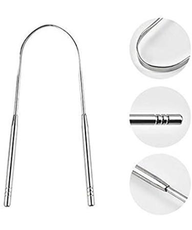 Premium Surgical Stainless Steel Tongue Scraper | 2-Pack Professional Tongue Brush for Healthy Oral Care & Fresh Breath - Buy Online on GoSupps.com