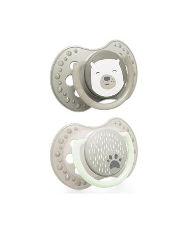 LOVI pacifier 0-3 months silicone BPA-free hygienic protective cover Buddy Bear collection 2 pieces