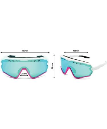 Buy Phieres Sharkbiteph Origin Sports Glasses - Unisex Eco-Friendly TPU Frame Polarized UV400 Protection - MTT WHT PINK / ICE Blue - Buy Online on GoSupps.com