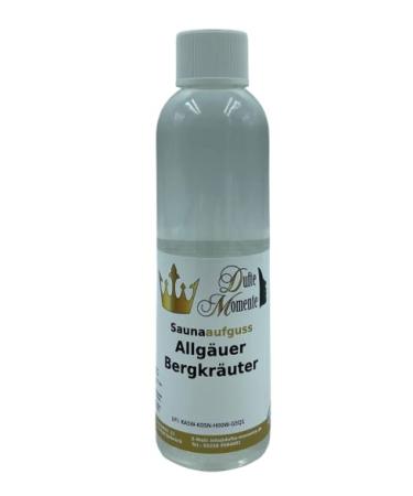 Sauna infusion concentrate Allg uer mountain herbs - 250ml in a PET bottle with drip closure and child locking Allg u mountain herbs 250ml