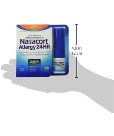 Nasacort Allergy 24HR Nasal Spray 120 Sprays 0.57 fl. oz. - Non-Drowsy & Alcohol-Free for Adults - Buy Online on GoSupps.com