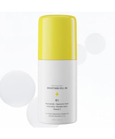 JN Brightening Roll On For Neck Knee & Elbow With 6% Vitamin C+ Hyaluronic Acid AHAs Niacinamide & Ceramides | Helps Reduction in Pigmentation & Hydrates Dry Skin | 40ml