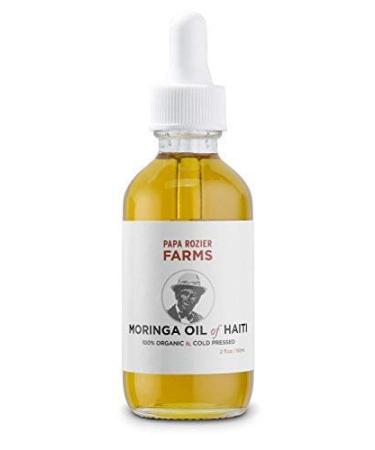 Moringa Oil of Haiti 2oz - Grown On Our Farms  Crushed In Our Farmhouse in Brooklyn - Undiluted  Cold Pressed  And Unrefined For Hair  Skin  Eyelashes  Eyebrows & Nails - from Papa Rozier Farms