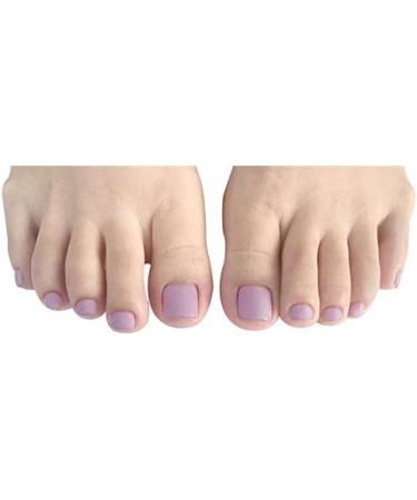 24pcs French Matte Fake Toenails for Women Short False Toenails with Full Cover Design Sticker On Toe Nail Artificial Toenails Glue On Toe Nails for Women Pink - Buy Online on GoSupps.com
