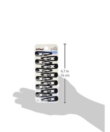Scunci Snap Hair Clips - Black, 12 Pack | Stylish & Secure Hair Accessories - Buy Online on GoSupps.com