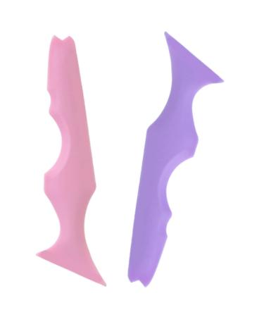 Healeved 2pcs Silicone Beauty Ruler Mold Makeup Mascara Tools Eyeliner Micro Makeup Supply Face Eyelash Tool