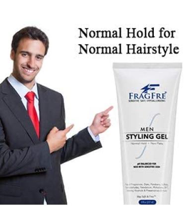 Fragrance-Free Men's Hair Styling Gel 8 oz - pH Balanced & Hypoallergenic for Sensitive Skin - Normal Hold for Hairstyles - Bumps Be Gone - 1 Pack - Buy Online on GoSupps.com