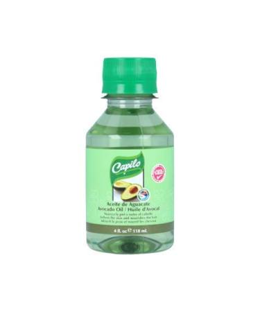 Capilo Avocado Oil Hair and Skin Formula (4oz Bottle) Blend of Mineral Oil and Fruit Oil