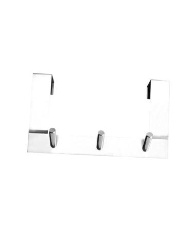 PRETYZOOM Stainless Steel Hooks 2pcs Towel Hanger Over Door Coat Hangers Hook Over Door Clothes Hanger Rack Over The Door Hanger 21.3*12.4cmx2pcs As Shownx2pcs