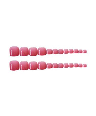 Brishow Pink Stick-on False Toenails - 24pcs Fake Toenails for Women & Girls | International Shipping - Buy Online on GoSupps.com