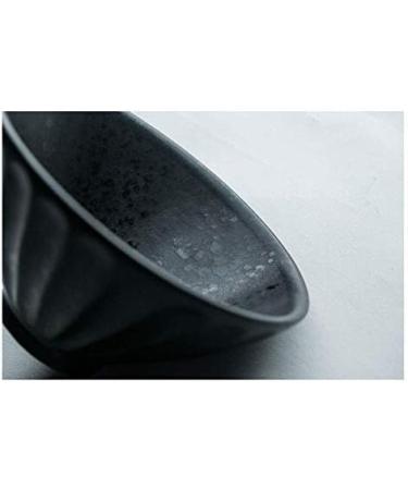 Bowl Snack Dip Bowls Dishware Creative Ceramic Ramen Bowl Black Matte Embossed High Rice Bowl Kitchen Tableware Rice Bowl Compatible with Kitchen Restaurant Gifts - Buy Online on GoSupps.com