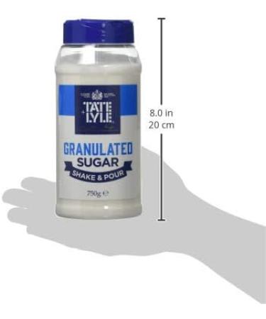Tate & Lyle Sugars Granulated Cane Sugar 750g Dispenser - Convenient Shake & Pour Container - Buy Online on GoSupps.com