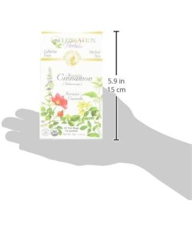 Buy Celebration Herbals Organic Cinnamon Korintje Tea - 24 Bags (0.02 lb) | Premium Herbal Tea for Health - Buy Online on GoSupps.com