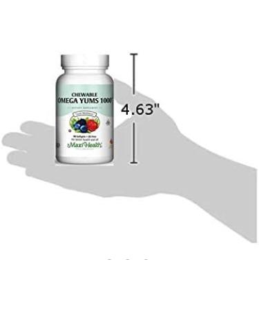 Maxi Health Omega Yums 1000 - Kid Friendly - Fruity Burst Flavor - 110 Softgel Capsules - Kosher Fruit Flavor 1000 110 Count (Pack of 1) - Buy Online on GoSupps.com