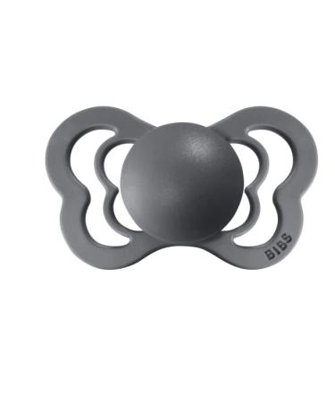 BIBS Couture Collection Pacifiers - Set of 2 Iron Color Soothers | BPA-Free | Made in Denmark | Size 6-18 Months - Buy Online on GoSupps.com