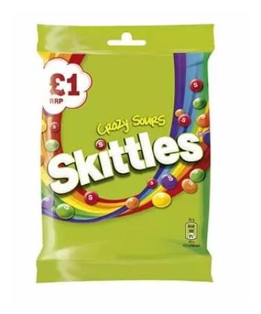 Ellies Jellies Skittles Crazy Sours Bags 1 PMP x1