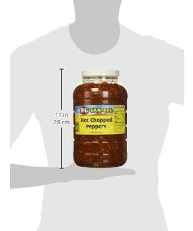 B&G San-Del Hot Chopped Peppers 1 Gallon - Premium Quality Spicy Condiment - Buy Online on GoSupps.com