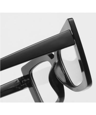 Buy Trendy Blue Light Blocking Oversized Reading Glasses - Anti Eye Strain Computer Eyeglasses - Stylish Black +0.00 - Buy Online on GoSupps.com