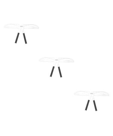 DOITOOL 3pcs Embroidery Eyebrow Ruler Digital Ruler Tattoos Eyebrow Ruler Measuring Ruler Portable 14.5x8.4cmx3pcs Silverx3pcs
