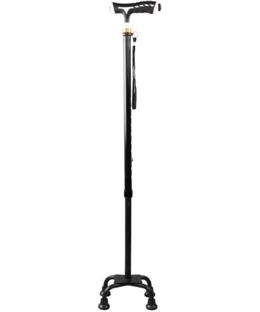 Telescopic Non Slip Crutches Adjustable Crutches Lightweight Height 10-speed Adjustable Canes Portable Walking Sticks With Small 4 Leg Base For Men Women for Arthritis Elderly Seniors & Handicap The