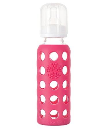 Lifefactory 9oz Glass Baby Bottle 2pk Bundle with 2 Stage 3 Nipples (Kale/Raspberry) - Buy Online on GoSupps.com