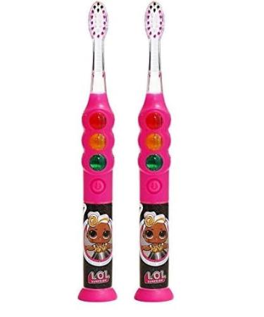 FIREFLY Ready Go Light Up Timer Toothbrush L.O.L. Surprise! Premium Soft Bristles 1 Minute Timer Less Mess Suction Cup Battery Included Easy Storage Dentist Recommended Ages 3+ 2 Pack L.o.l. Surprise! 1 Count (Pack of 2)