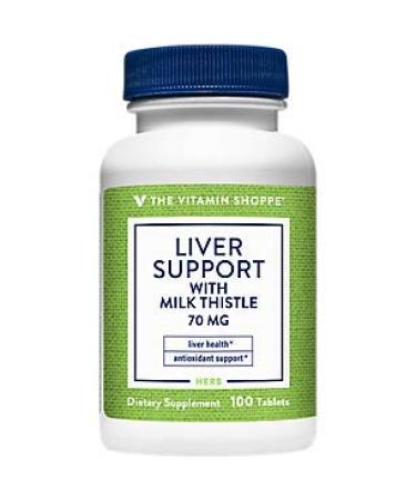 The Vitamin Shoppe Liver Support with Milk Thistle 70MG (80% Silymarin) Antioxidant (100 Tablets)