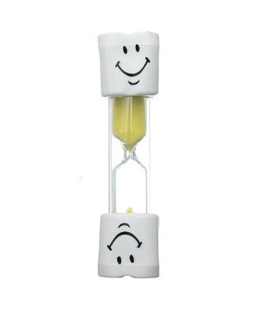 AKORD Children s Sandglass Timer for Brushing Teeth Toothbrush Timer Yellow 2 Minutes