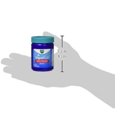 Vicks VapoRub, Original, Cough Suppressant, Topical Chest Rub & Analgesic  Ointment, Medicated Vicks Vapors, Relief from Cough Due to Cold, Aches 