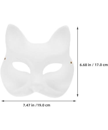Paintable Kichvoe Cat Masks - 8 Pack Half-Face Carnival Masks for Dance Parties & Events | International Shipping Available - Buy Online on GoSupps.com