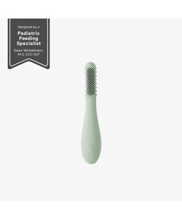 ezpz Baby-Led Toothbrush - Sage | Best for Infant Oral Care | International Shipping Available - Buy Online on GoSupps.com