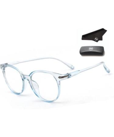 LC Eyewear Computer Glasses - Blue Light Glasses - Blue Light Glasses - Screen Protector - Unisex Transparent Blue