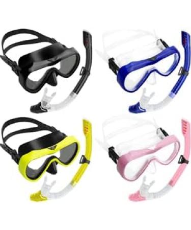 SwimStars Snorkel Set for Women and Men - Anti-Fog Comfortable Mask with Tempered Glass - Ideal for Swimming, Snorkeling, and Scuba Diving - Yellow - Buy Online on GoSupps.com
