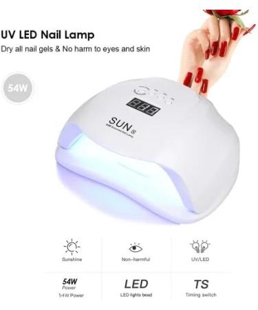 SUN X 54W EAC UV LED Nail Lamp | Professional Nail Dryer for Gel Polish, Acrylic, Polygel | Fast, Durable, Easy to Use - Buy Online on GoSupps.com