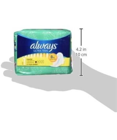 Always Ultra Thin Regular Pads With Wings Multi Size 1 - Unscented, 18 Count - Buy Online on GoSupps.com