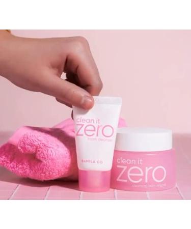 BANILA CO Bathroom BFF Set - Clean It Zero 3 Piece Double Cleansing Kit with Makeup Remover Towel and Foam Cleanser - Gift Set - Buy Online on GoSupps.com