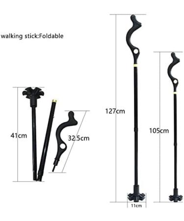 Canes Walking Sticks 10 Height Adjustable Canes Light Adjustable Self Standing Foldable Cane Traction Technology Unisex Elderly Star of Light - Buy Online on GoSupps.com