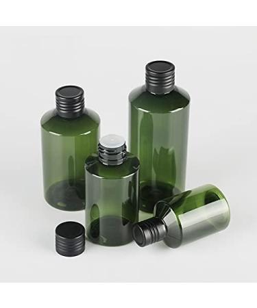 Tianzd 6-Pack 200ml Green Plastic Bottles with Black Aluminum Screw Caps & Orifice Reducers - Ideal for Essential Oils & Cosmetics | International Shipping Available - Buy Online on GoSupps.com