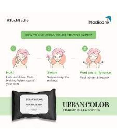 Urban Color Makeup Melting Wipes - Waterproof Makeup Remover for All Skin Types (30 Wipes) - International Shipping Available - Buy Online on GoSupps.com