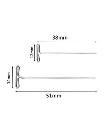 AMZMAMZ 150 pcs Stainless Steel T-Pins for Blocking Knitting, Modelling, Wig Making & Crafts with Storage Box - 1.5inch & 2 Inch - Buy Online on GoSupps.com